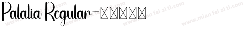 Palatia Regular字体转换